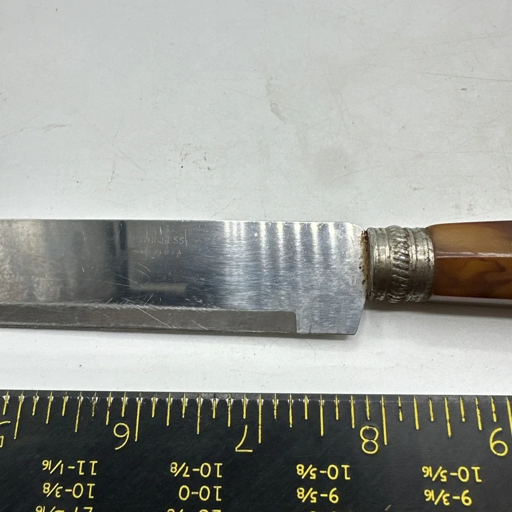 Large Vintage Cutting/Carving  Knife Bakelite Handle12